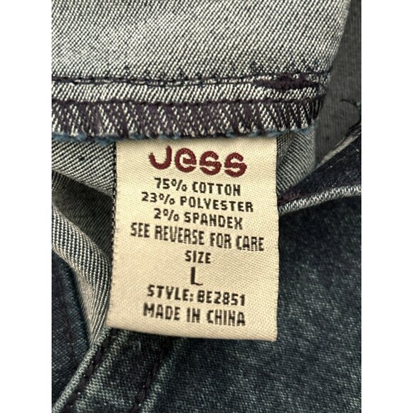 Jess Women's Acid Washed Denim Mini Pencil Skirt Size Large Y2K 1990s - Picture 4 of 5